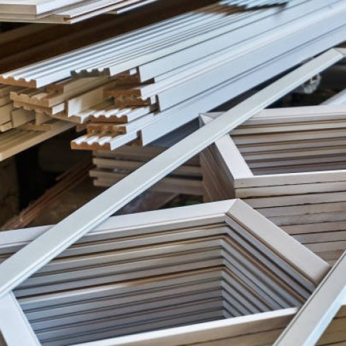 Wood processing. Joinery work. Wooden furniture. Details wood production